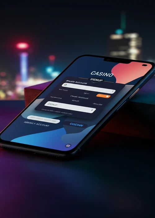 Registrierungsformular-Interface von Winairlines Casino mit Eingabefeldern und Schaltflächen für die Kontoerstellung und erste Schritte.
